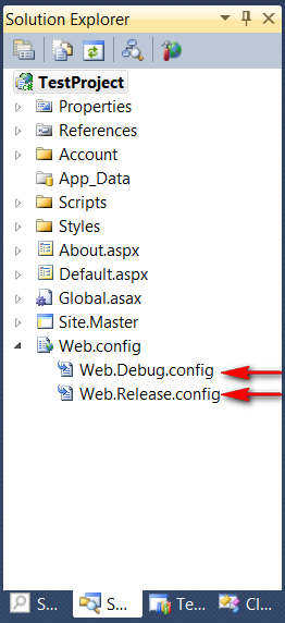 Visual Studio 2010 transformación de web.config para diferentes ambientes - Diferentes web.config